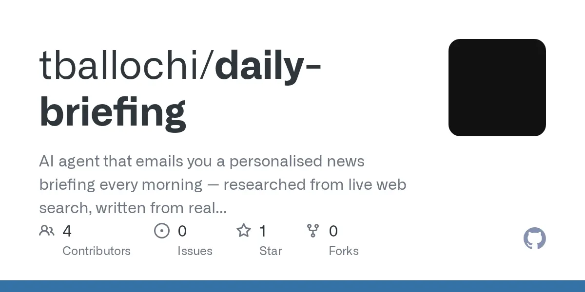 基于GitHub Actions的AI新闻简报自动化代理